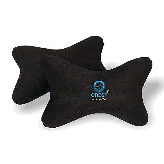 ORTHO BONE SHAPED CAR NECK PILLOW BLACK