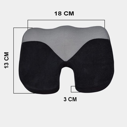 ORTHO COCCYX BLK MESH-GREY MESH PU FOAM